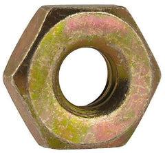 Made in USA - #10-24 UN Steel Right Hand Machine Screw Hex Nut - 3/8" Across Flats, 0.13" High, Cadmium-Plated Finish - Eagle Tool & Supply