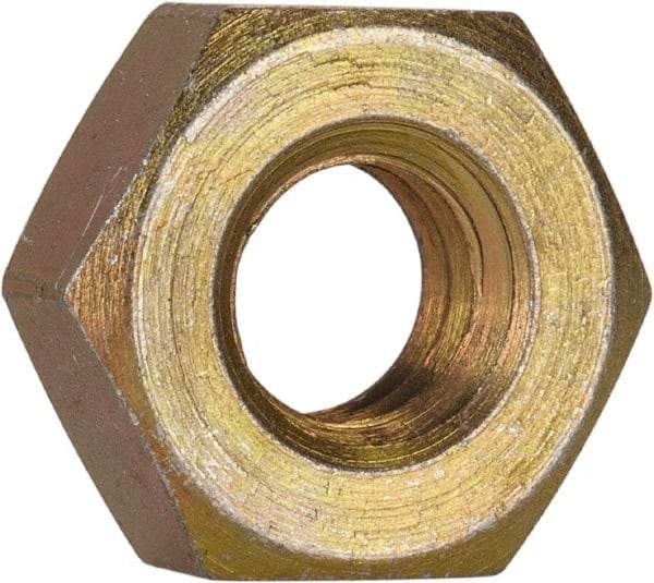 Made in USA - 5/16-18 UN Steel Right Hand Machine Screw Hex Nut - 9/16" Across Flats, 0.225" High, Cadmium-Plated Finish - Eagle Tool & Supply