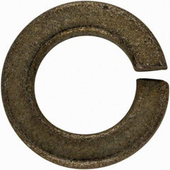 Made in USA - #8, 0.04" Thick Split Lock Washer - Spring Steel, Zinc Yellow Dichromate Finish, 0.167" Min ID, 0.174" Max ID, 0.293" Max OD - Eagle Tool & Supply