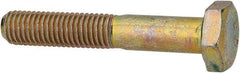 Made in North America - 1/4-28 UNF, 1-1/2" Length Under Head Hex Head Cap Screw - Grade 8 Alloy Steel, Zinc-Plated Finish, 7/16" Hex - Eagle Tool & Supply