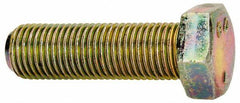 Made in North America - 3/8-24 UNF, 1-1/4" Length Under Head Hex Head Cap Screw - Grade 8 Alloy Steel, Zinc-Plated Finish, 9/16" Hex - Eagle Tool & Supply