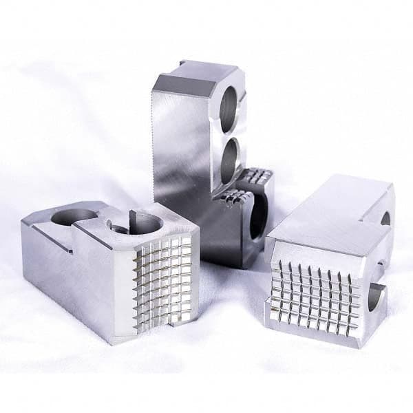 Kitagawa - Hard Lathe Chuck Jaws Jaw Type: Hard Jaw Jaw Interface Type: 1.5mm x 60 Serrated - Eagle Tool & Supply