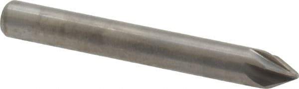 M.A. Ford - 3/16" Head Diam, 3/16" Shank Diam, 6 Flute 60° Solid Carbide Countersink - Bright Finish, 1-1/2" OAL, 0.04" Nose Diam, Single End, Straight Shank, Right Hand Cut - Eagle Tool & Supply