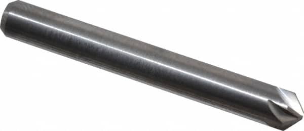 M.A. Ford - 3/16" Head Diam, 3/16" Shank Diam, 6 Flute 100° Solid Carbide Countersink - Eagle Tool & Supply