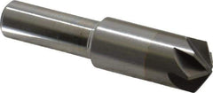 M.A. Ford - 1/2" Head Diam, 3/8" Shank Diam, 6 Flute 120° Solid Carbide Countersink - Bright Finish, 2-1/8" OAL, 0.15" Nose Diam, Single End, Straight Shank, Right Hand Cut - Eagle Tool & Supply