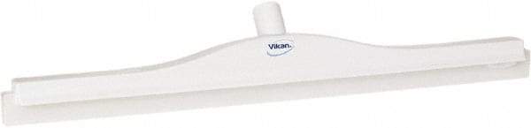 Vikan - 24" Rubber Blade Floor Squeegee - Double Edge, White, Plastic Holder - Eagle Tool & Supply