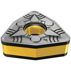 Iscar - WNMG433 NR Grade IC5010 Carbide Turning Insert - TiCN/Al2O3/TiN Finish, 80° Trigon, 1/2" Inscr Circle, 3/16" Thick, 3/64" Corner Radius - Eagle Tool & Supply