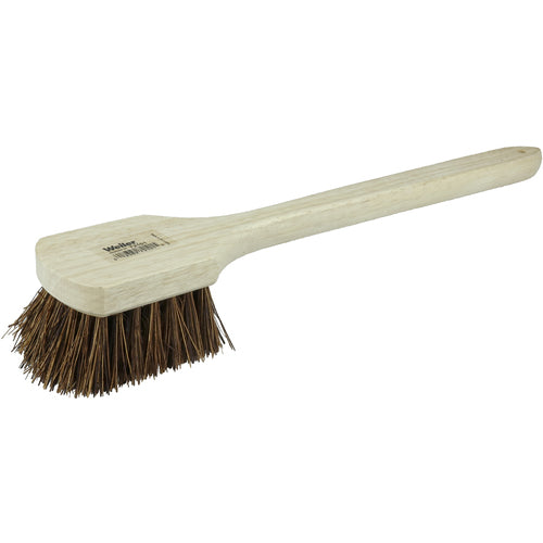 20″ Utility Scrub Brush, Palmyra Fill, Long Handle, Wood Block - Eagle Tool & Supply