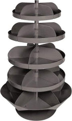 Durham - 2,650 Lb Capacity, 22" Deep x 65-3/4" High, Rotating Bin Rack - 1 Side, Gray Steel Bins - Eagle Tool & Supply