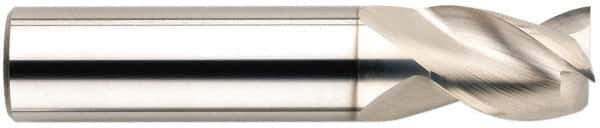 SGS - 3/4", 3 Flute, Single End, Solid Carbide, 0.12" Corner Radius End Mill - 4" OAL, 38° Helix, Right Hand Flute, 1-5/8" LOC, Right Hand Cut - Eagle Tool & Supply