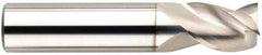 SGS - 3/4", 3 Flute, Single End, Solid Carbide, 0.12" Corner Radius End Mill - 4" OAL, 38° Helix, Right Hand Flute, 1-5/8" LOC, Right Hand Cut - Eagle Tool & Supply