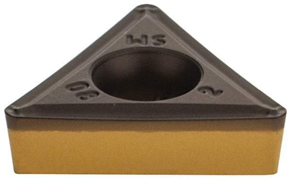 Iscar - TCMT3-2 SM Grade IC8150 Carbide Turning Insert - TiCN/Al2O3 Finish, 60° Triangle, 3/8" Inscr Circle, 5/32" Thick, 1/32" Corner Radius - Eagle Tool & Supply