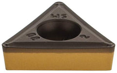 Iscar - TCMT3-2 SM Grade IC8150 Carbide Turning Insert - TiCN/Al2O3 Finish, 60° Triangle, 3/8" Inscr Circle, 5/32" Thick, 1/32" Corner Radius - Eagle Tool & Supply