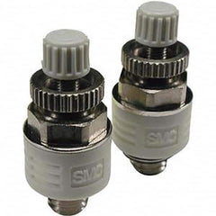 SMC PNEUMATICS - Speed & Flow Control Valves Valve Type: Metering Valve with Silencer Male Thread Size: 10-32 UNF - Eagle Tool & Supply