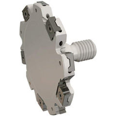 Iscar - Modular Connection Connection, 0.8661" Depth of Cut, 63mm Cutter Diam, 5 Tooth Indexable Slotting Cutter - ETS-LN08-M Toolholder, LNET Insert - Eagle Tool & Supply