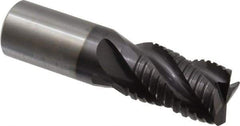 Guhring - 1" Diam, Coarse Pitch, 1-1/2" LOC, 4 Flute Solid Carbide Roughing Square End Mill - Nano-A Finish, 4" OAL, 1" Shank Diam, Single End, Centercutting - Eagle Tool & Supply