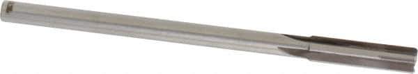 Made in USA - 7/16" Carbide-Tipped 4 Flute Chucking Reamer - Straight Flute, 3/8" Straight Shank, 1-3/4" Flute Length, 7" OAL - Eagle Tool & Supply