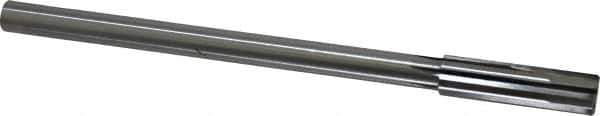 Made in USA - 35/64" Carbide-Tipped 6 Flute Chucking Reamer - Straight Flute, Straight Shank, 2" Flute Length, 8" OAL - Eagle Tool & Supply