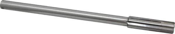 Made in USA - 9/16" Carbide-Tipped 6 Flute Chucking Reamer - Straight Flute, 7/16" Straight Shank, 2" Flute Length, 8" OAL - Eagle Tool & Supply
