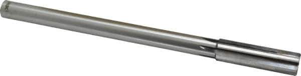 Made in USA - 43/64" Carbide-Tipped 6 Flute Chucking Reamer - Straight Flute, Straight Shank, 2-1/4" Flute Length, 9" OAL - Eagle Tool & Supply