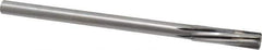 Made in USA - 1/2" Carbide-Tipped 6 Flute Chucking Reamer - Spiral Flute, 7/16" Straight Shank, 2" Flute Length, 8" OAL - Eagle Tool & Supply