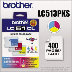 Brother - Cyan, Magenta & Yellow Ink Cartridge - Use with Brother DCP-130C, 330C, 350C, intelliFAX-1860C, 1960C, 2480C, 2580C, MFC-230C, 240C, 440CN, 465CN, 665CW, 685CW, 845CW, 885CW, 3360C - Eagle Tool & Supply