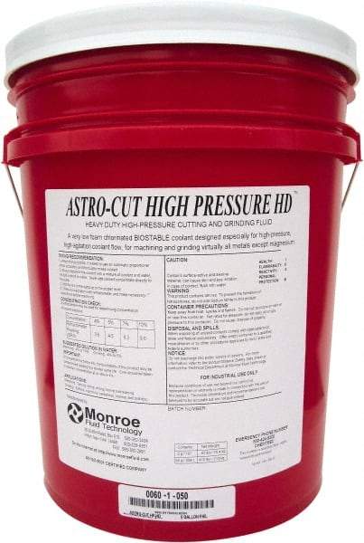 Monroe Fluid Technology - 5 Gal Pail Cutting & Grinding Fluid - Semisynthetic - Eagle Tool & Supply