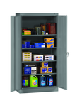 36"W x 24"D x 72"H Storage Cabinet Welded Set Up w/Raised Bottom, 4 Adj Shelves, and built in Shelf Tabs - Eagle Tool & Supply