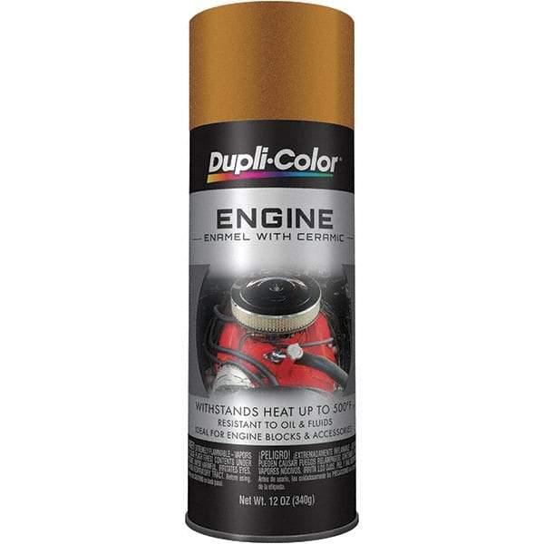 Krylon - 12 oz Universal Gold Automotive Heat Resistant Paint - High Gloss Finish, Comes in Aerosol Can - Eagle Tool & Supply