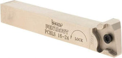 Iscar - 0.8mm Min Groove Width, 120mm OAL, Left Hand Indexable Grooving Cutoff Toolholder - 16mm Shank Height x 16mm Shank Width, PENTA 24.. Insert Style, PCHLS Toolholder Style, Series PentaCut - Eagle Tool & Supply