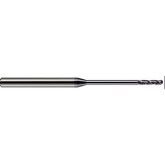 Harvey Tool - 0.08" Diam, 3/4" LOC, 3 Flute Solid Carbide Ball End Mill - Exact Industrial Supply