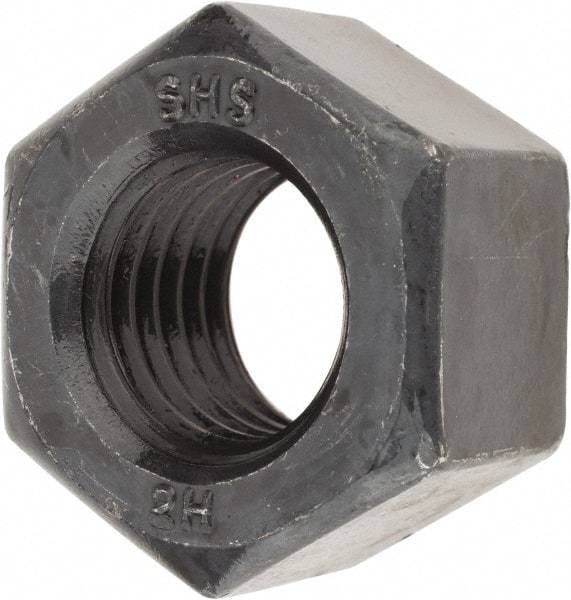 Value Collection - 3/4-10 UNC Steel Right Hand Heavy Hex Nut - 1-1/4" Across Flats, 47/64" High, Uncoated, 2B Class of Fit - Eagle Tool & Supply