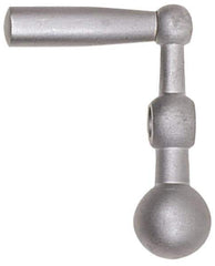 Jergens - 7/8" Hub Height Crank Handle - 1/2" Bore, 5" Center to Center, Steel - Eagle Tool & Supply