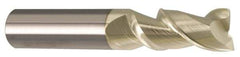 Accupro - 5/8", 3/4" LOC, 5/8" Shank Diam, 3-1/2" OAL, 2 Flute, Solid Carbide Square End Mill - Single End, ZrN Finish, Spiral Flute, Variable° Helix, Centercutting, Right Hand Cut, Right Hand Flute - Eagle Tool & Supply