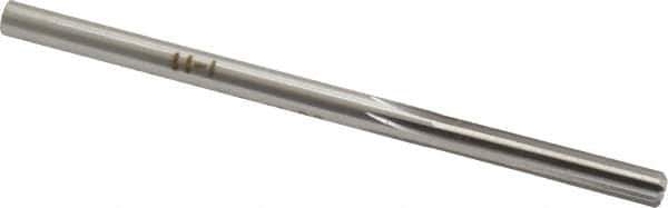 Made in USA - #12 High Speed Steel 6 Flute Chucking Reamer - Straight Flute, 0.189" Straight Shank, 1-1/8" Flute Length, 3-1/2" OAL - Eagle Tool & Supply