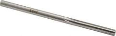 Made in USA - #12 High Speed Steel 6 Flute Chucking Reamer - Straight Flute, 0.189" Straight Shank, 1-1/8" Flute Length, 3-1/2" OAL - Eagle Tool & Supply