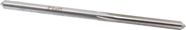 Made in USA - #19 High Speed Steel 6 Flute Chucking Reamer - Straight Flute, 0.166" Straight Shank, 1-1/8" Flute Length, 3-1/4" OAL - Eagle Tool & Supply