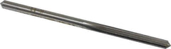 Made in USA - #20 High Speed Steel 6 Flute Chucking Reamer - Straight Flute, 0.161" Straight Shank, 1-1/8" Flute Length, 3-1/4" OAL - Eagle Tool & Supply
