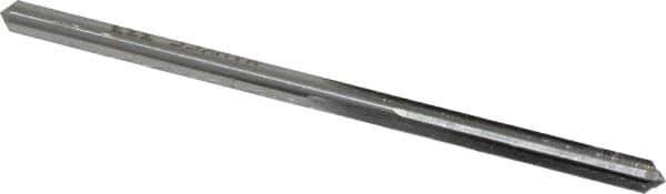 Made in USA - #28 High Speed Steel 4 Flute Chucking Reamer - Straight Flute, 9/64" Straight Shank, 1" Flute Length, 2-7/8" OAL - Eagle Tool & Supply