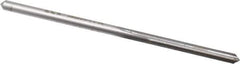Made in USA - #35 High Speed Steel 4 Flute Chucking Reamer - Straight Flute, 0.11" Straight Shank, 7/8" Flute Length, 2-5/8" OAL - Eagle Tool & Supply