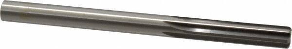 Made in USA - 25/64" High Speed Steel 6 Flute Chucking Reamer - Straight Flute, 25/64" Straight Shank, 1-3/4" Flute Length, 5-1/8" OAL - Eagle Tool & Supply