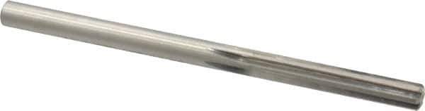 Made in USA - 1/4" High Speed Steel 6 Flute Chucking Reamer - Straight Flute, 1/4" Straight Shank, 1-1/2" Flute Length, 4" OAL - Eagle Tool & Supply