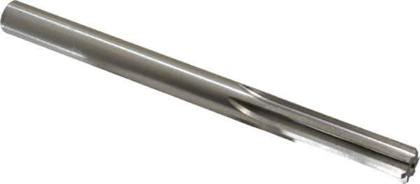 Made in USA - 0.4365" High Speed Steel 6 Flute Chucking Reamer - Straight Flute, 0.4365" Straight Shank, 1-3/4" Flute Length, 5-1/2" OAL - Eagle Tool & Supply