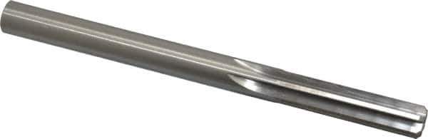 Made in USA - 0.4385" High Speed Steel 6 Flute Chucking Reamer - Straight Flute, 0.4385" Straight Shank, 1-3/4" Flute Length, 5-1/2" OAL - Eagle Tool & Supply