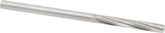 Made in USA - #5 High Speed Steel 6 Flute Chucking Reamer - Spiral Flute, 0.2055" Straight Shank, 1-1/4" Flute Length, 3-3/4" OAL - Eagle Tool & Supply