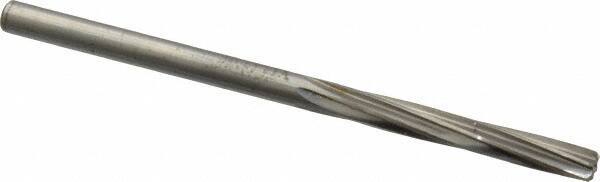 Made in USA - #11 High Speed Steel 6 Flute Chucking Reamer - Spiral Flute, 0.191" Straight Shank, 1-1/4" Flute Length, 3-1/2" OAL - Eagle Tool & Supply