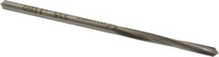 Made in USA - #32 High Speed Steel 4 Flute Chucking Reamer - Spiral Flute, 0.116" Straight Shank, 7/8" Flute Length, 2-3/4" OAL - Eagle Tool & Supply