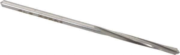 Made in USA - #43 High Speed Steel 4 Flute Chucking Reamer - Spiral Flute, 0.089" Straight Shank, 3/4" Flute Length, 2-1/4" OAL - Eagle Tool & Supply