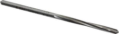 Made in USA - 3/32" High Speed Steel 4 Flute Chucking Reamer - Spiral Flute, 3/32" Straight Shank, 3/4" Flute Length, 2-1/4" OAL - Eagle Tool & Supply