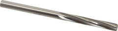 Made in USA - Letter E High Speed Steel 6 Flute Chucking Reamer - Spiral Flute, 1/4" Straight Shank, 1-1/2" Flute Length, 4" OAL - Eagle Tool & Supply